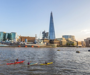 Kayaking on the Thames