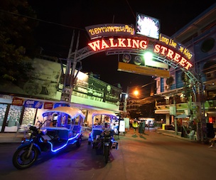 La « Walking Street » de Pattaya